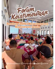 Forum Keistimewaan, rembug gedhen pemanfaatan Danais untuk kesejateraan warga