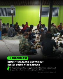 Tradisi Kemitan, malam jelang acara Rasulan bersih dusun Kaligayam Kidul