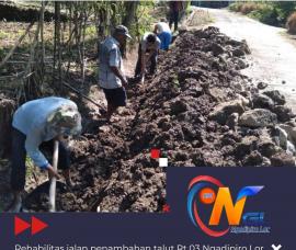 Antisipasi banjir, ruas jalan di Ngadipiro Lor ini dilengkapi talud