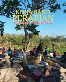 Rapikan areal Pasarean Lemah Duwur, 2 dusun Bedil bersatu