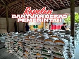 Rapelan bantuan pangan beras, warga antusias datangi balai kalurahan