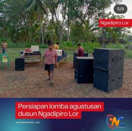 Persiapkan lomba 17an, warga Ngadipiro Lor kompak bekerja bakti