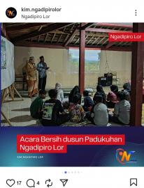 Bersih dusun Ngadipiro Lor, warga bersama saksikan film dokumenter