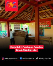 Persiapan rasulan bersih dusun, warga Ngadipiro Lor lakukan kerjabakti
