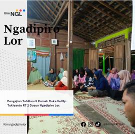 Tahlilan dirumah duka keluarga Bapak Tukiyanto