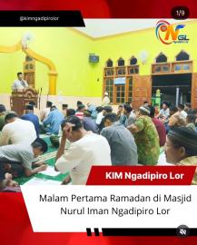 Malam Pertama Ramadan di Masjid Nurul Iman Ngadipiro Lor