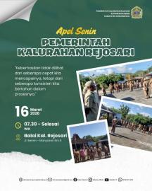 Apel Pamong Kalurahan Rejosari Senin, 16 Maret 2026