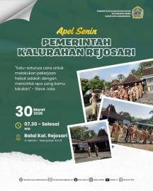 Apel Pamong Kalurahan Rejosari Senin, 30 Maret 2026