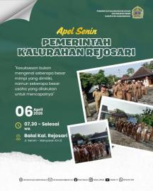 Apel Pamong Kalurahan Rejosari Senin, 6 April 2026