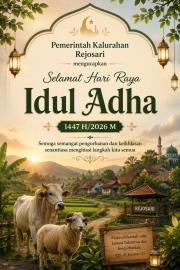 Informasi pelayanan umum kalurahan rejosari dimasa libur Idul Adha 1447 H