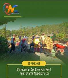 Pengecoran Padat Karya Jalan Desa hari ke 2