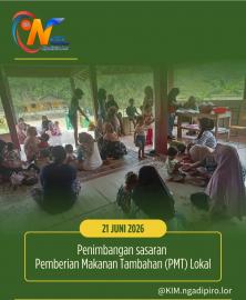 Timbang badan dan pemberian PMT sasaran 